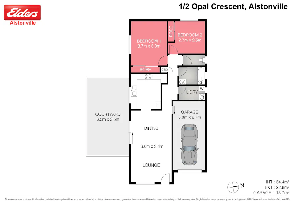 1/2 Opal Crescent, Alstonville, NSW, 2477 - Floorplan 1