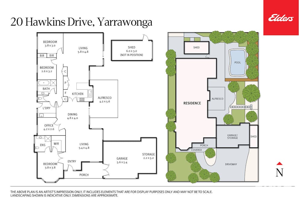 20 Hawkins Drive, Yarrawonga, VIC, 3730 - Floorplan 1