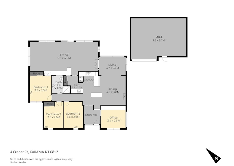 4 Creber Court, Karama, NT, 0812 - Floorplan 1