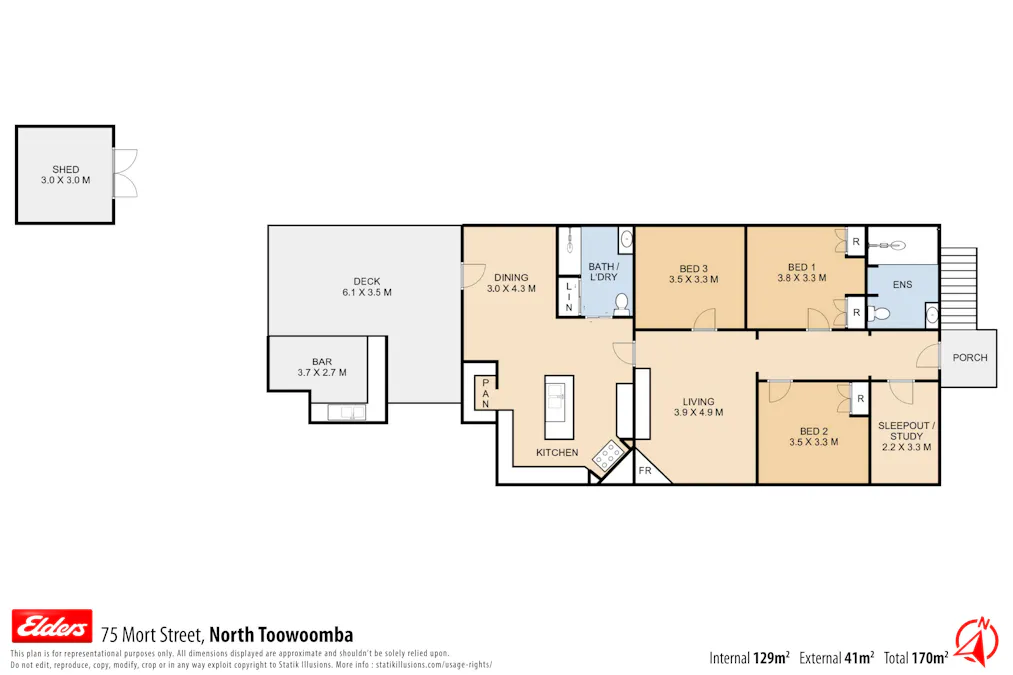 75 Mort Street, North Toowoomba, QLD, 4350 - Floorplan 1