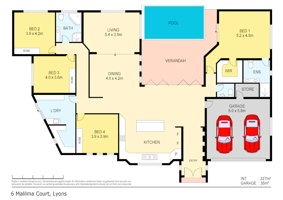 6 Malilma Court, Lyons, NT, 0810 - Floorplan 1