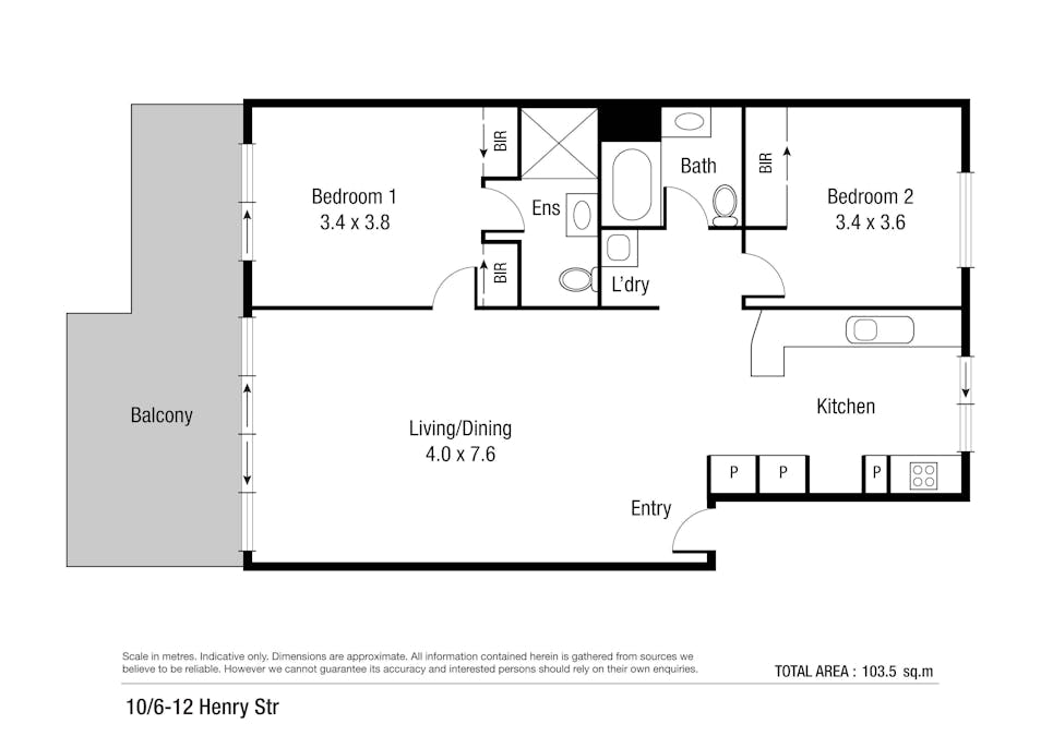 10/6-12 Henry Street, West End, QLD, 4810 - Floorplan 1