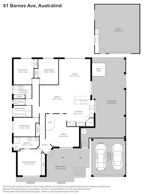 61 Barnes Avenue, Australind, WA, 6233 - Floorplan 1