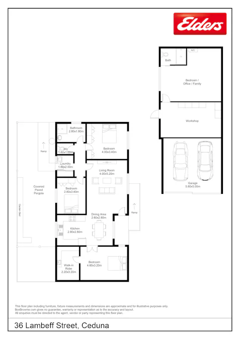 36 Lambeff Street, Ceduna, SA, 5690 - Floorplan 1