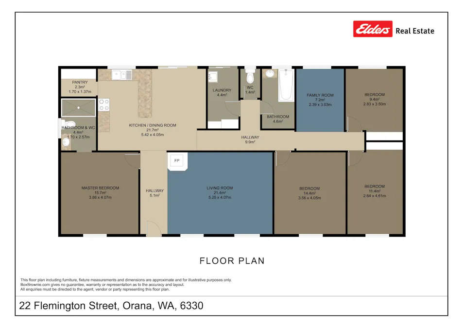 22 Flemington Street, Orana, WA, 6330 - Floorplan 1
