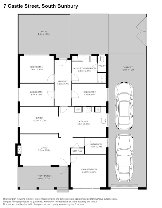 7 Castle Street, South Bunbury, WA, 6230 - Floorplan 1