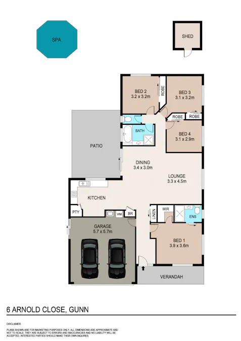 6 Arnold Close, Gunn, NT, 0832 - Floorplan 1