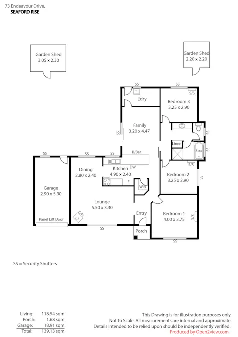 73 Endeavour Drive, Seaford Rise, SA, 5169 - Floorplan 1