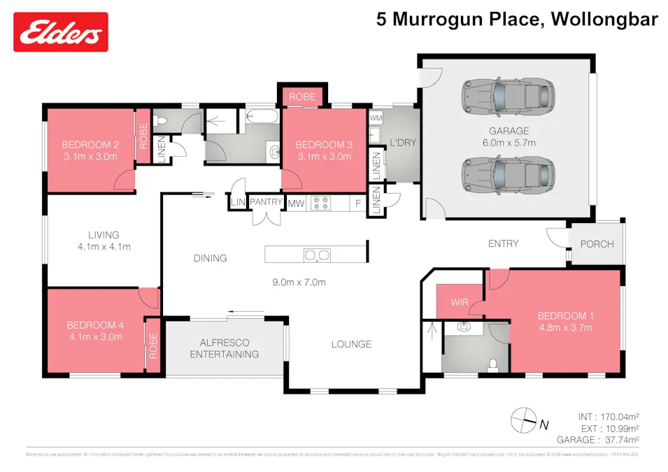 5 Murrogun Place, Wollongbar, NSW, 2477 - Floorplan 1