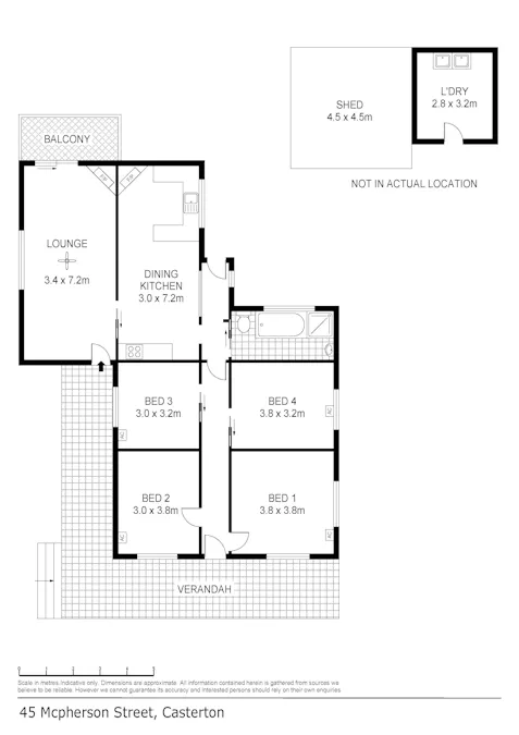 45 McPherson Street, Casterton, VIC, 3311 - Floorplan 1
