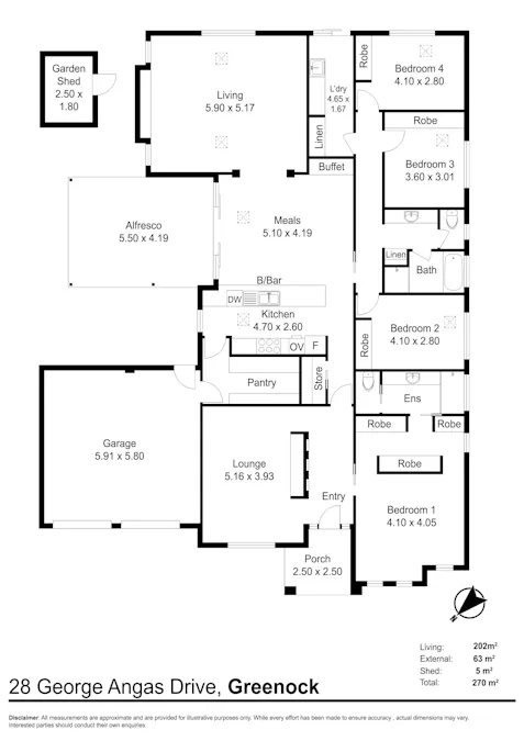 28 George Angas Drive, Greenock, SA, 5360 - Floorplan 1