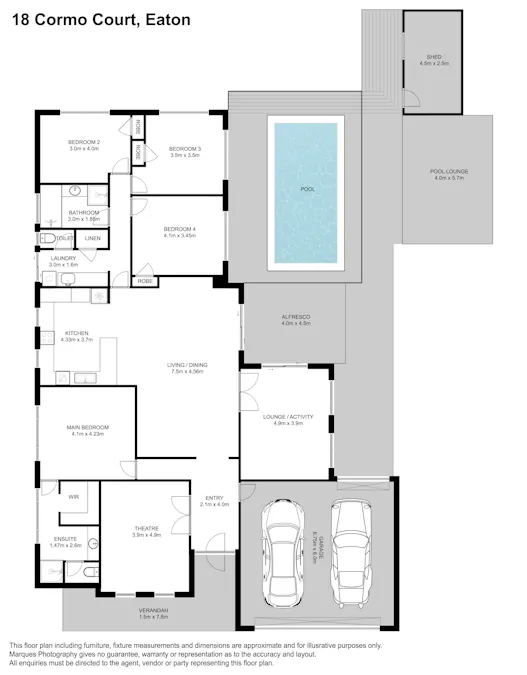 18 Cormo Court, Eaton, WA, 6232 - Floorplan 1