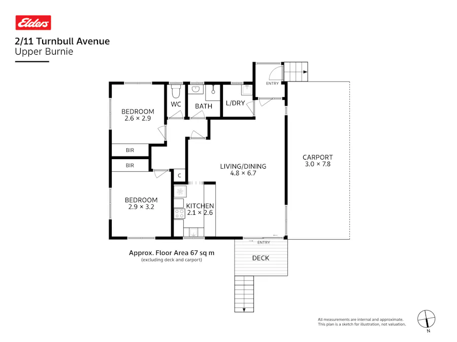 2/11 Turnbull Avenue, Upper Burnie, TAS, 7320 - Floorplan 1