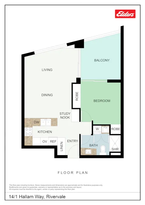 14/1 Hallam Way, Rivervale, WA, 6103 - Floorplan 1