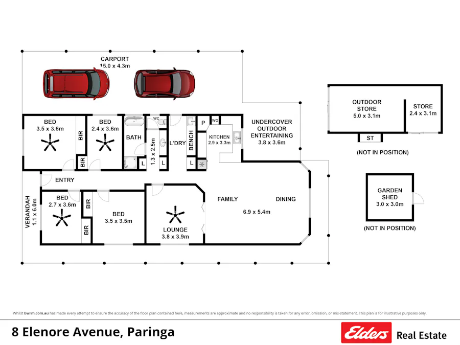 8 Elenore Avenue, Paringa, SA, 5340 - Floorplan 1