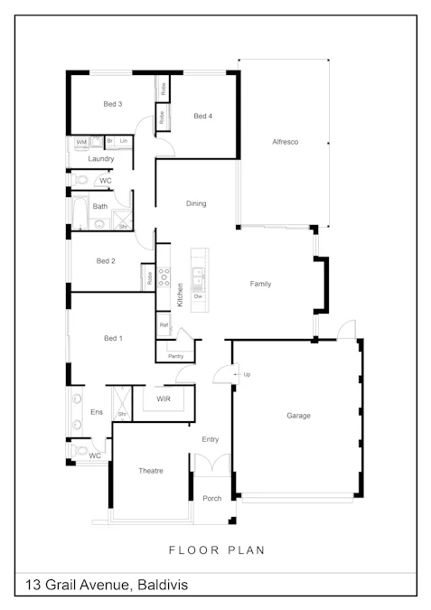 13 Grail Avenue, Baldivis, WA, 6171 - Floorplan 1