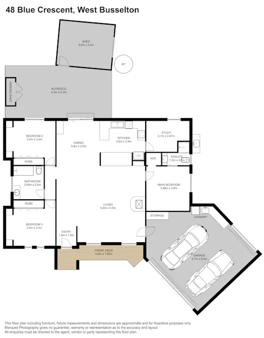 48 Blue Crescent, West Busselton, WA, 6280 - Floorplan 1