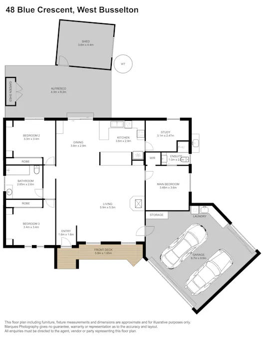 48 Blue Crescent, West Busselton, WA, 6280 - Floorplan 1