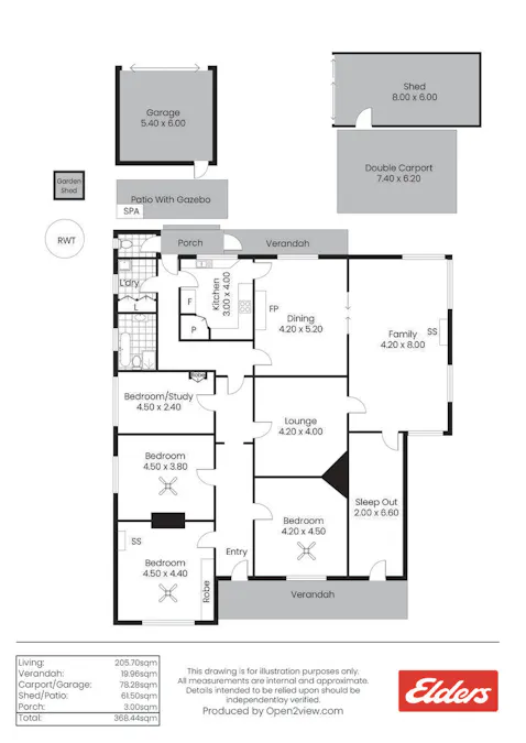 12 Queen Street, Burra, SA, 5417 - Floorplan 1