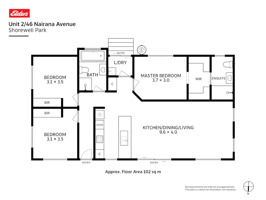 2/46 Nairana Avenue, Shorewell Park, TAS, 7320 - Floorplan 1