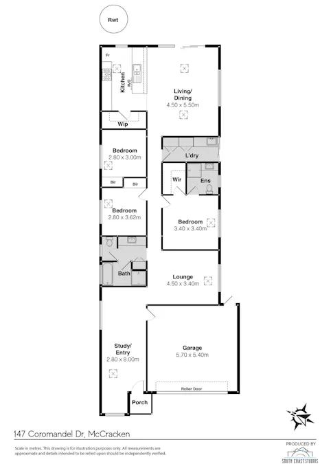147 Coromandel Drive, Mccracken, SA, 5211 - Floorplan 1