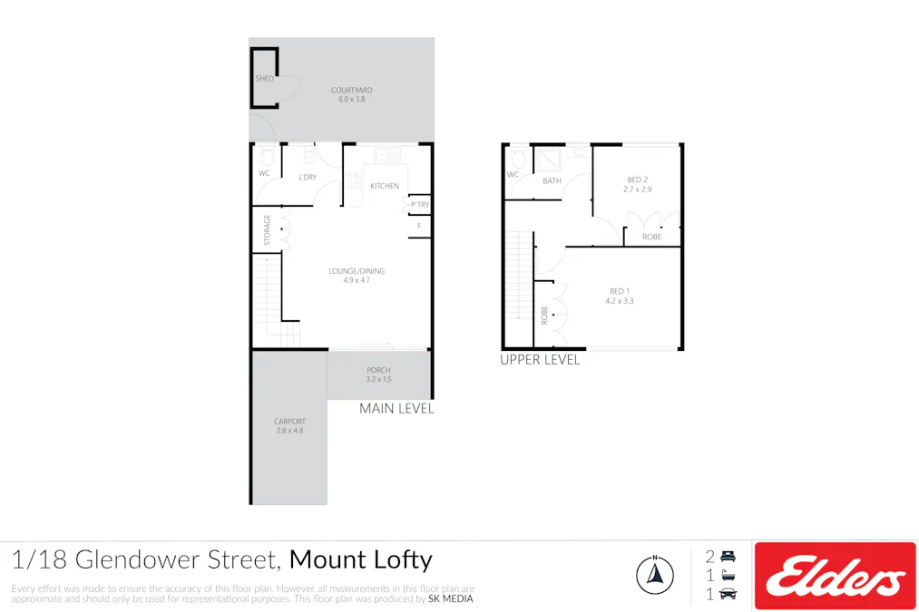 1/18 Glendower Street, Mount Lofty, QLD, 4350 - Floorplan 1