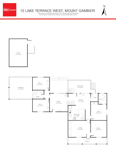 12 Lake Terrace West, Mount Gambier, SA, 5290 - Floorplan 1