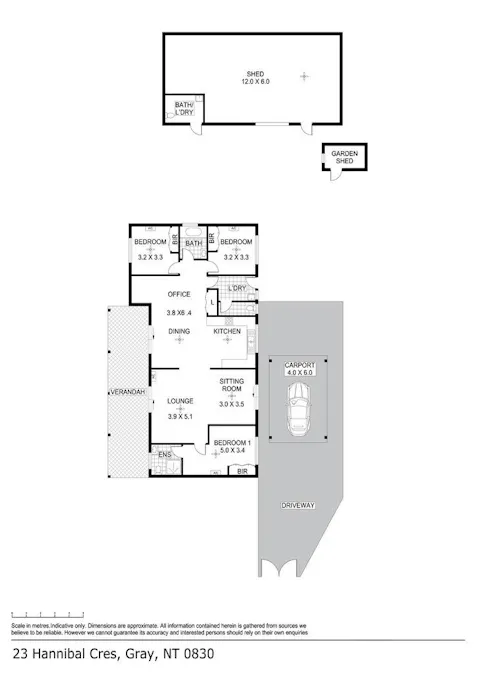 23 Hannibal Crescent, Gray, NT, 0830 - Floorplan 1
