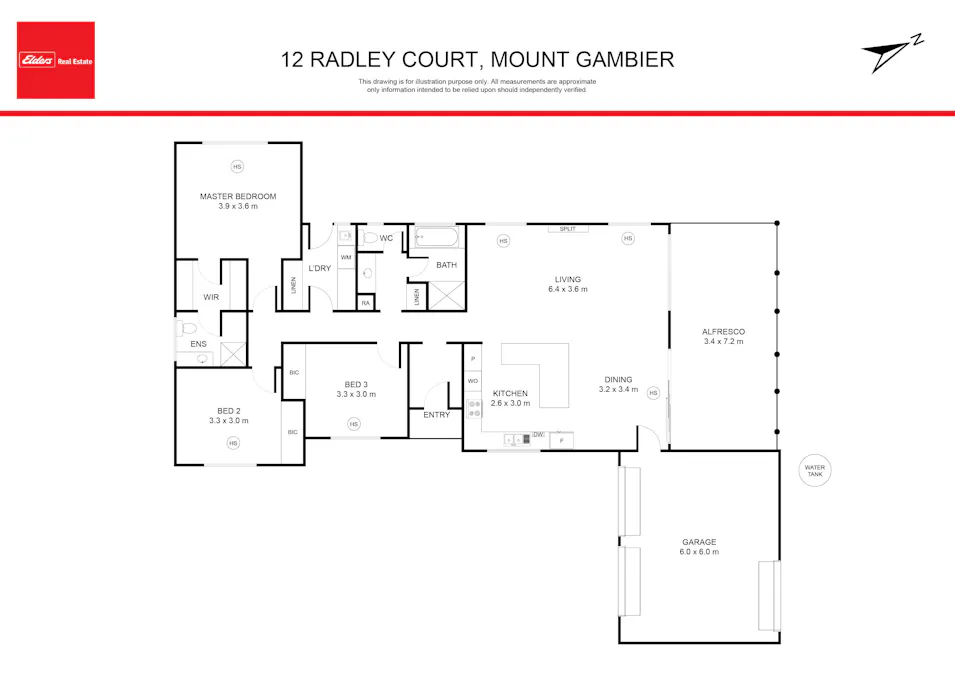 12 Radley Court, Mount Gambier, SA, 5290 - Floorplan 1