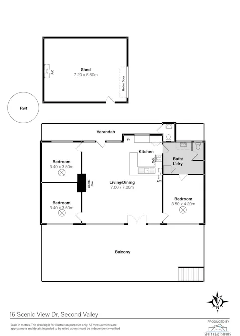 16 Scenic View Drive, Second Valley, SA, 5204 - Floorplan 1