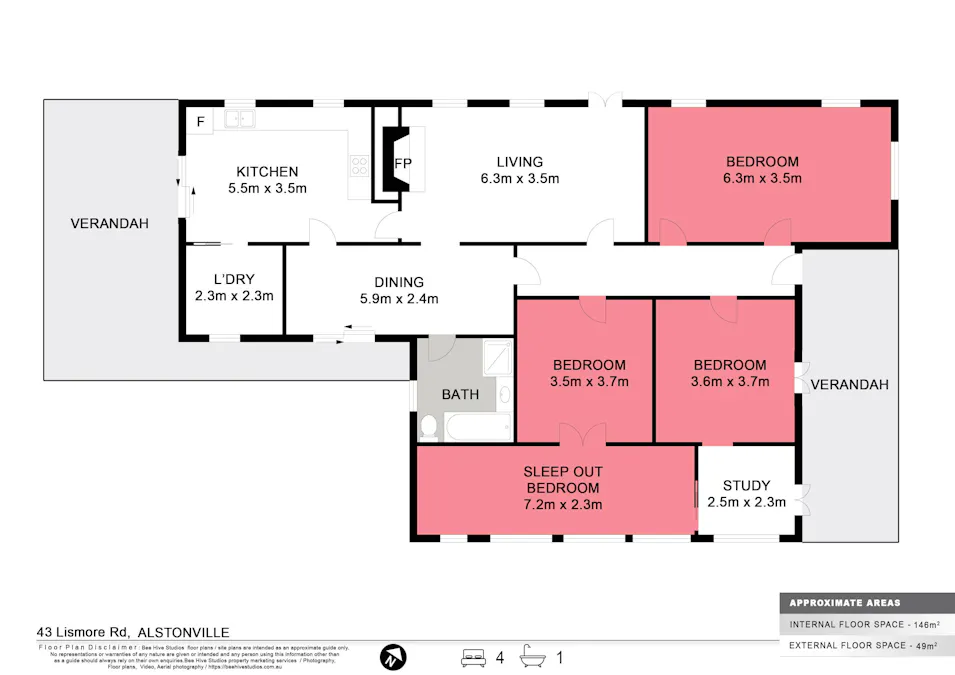 43 Lismore Road, Alstonville, NSW, 2477 - Floorplan 1