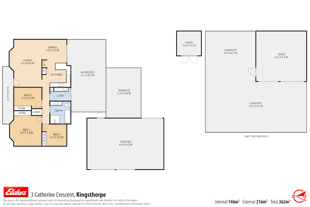 3 Catherine Crescent, Kingsthorpe, QLD, 4400 - Floorplan 1