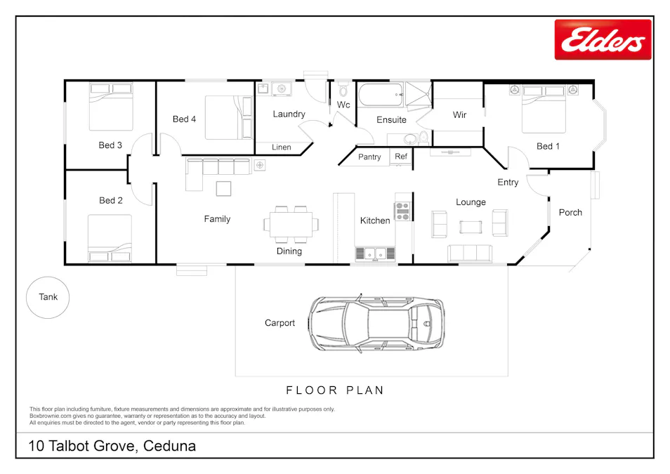 10 Talbot Grove, Ceduna, SA, 5690 - Floorplan 1