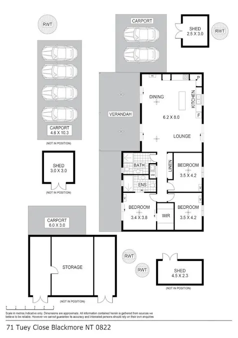 71 Tuey Close, Blackmore, NT, 0822 - Floorplan 1