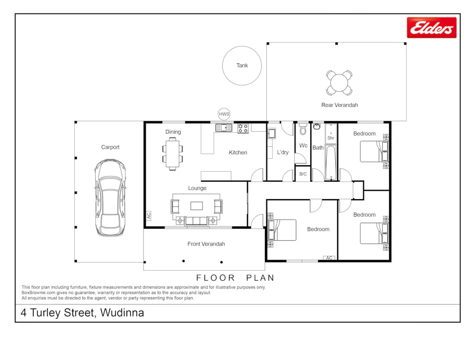 4 Turley Street, Wudinna, SA, 5652 - Floorplan 1