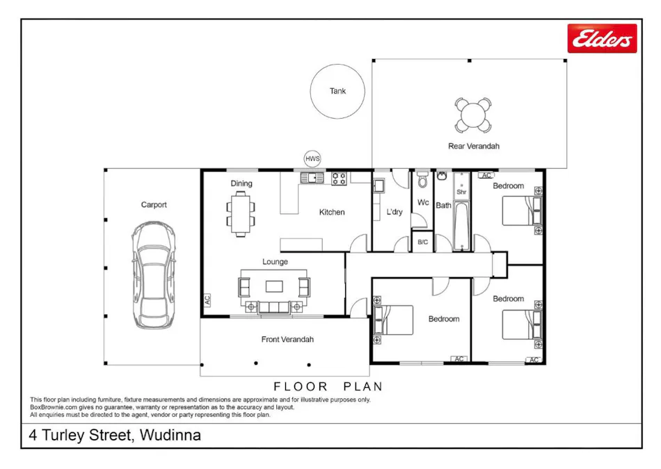 4 Turley Street, Wudinna, SA, 5652 - Floorplan 1