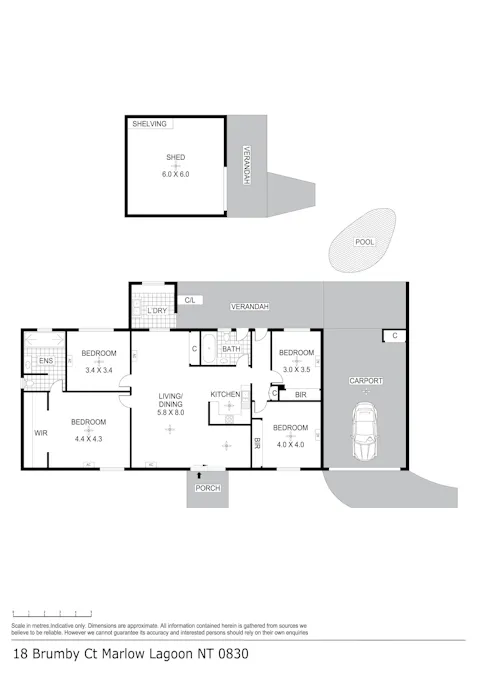 18 Brumby Court, Marlow Lagoon, NT, 0830 - Floorplan 1