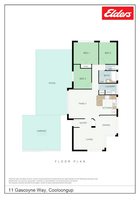 11 Gascoyne Way, Cooloongup, WA, 6168 - Floorplan 1