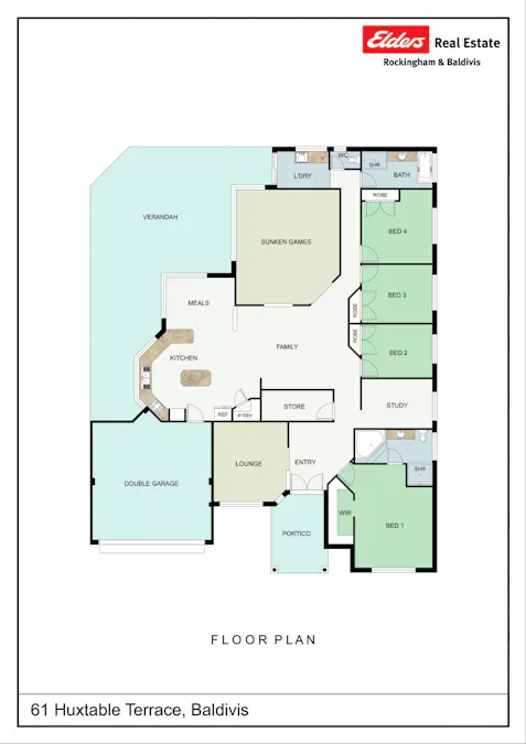 61 Huxtable Terrace, Baldivis, WA, 6171 - Floorplan 1