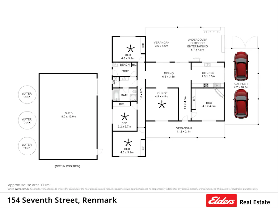 154 Seventh Street, Renmark, SA, 5341 - Floorplan 1