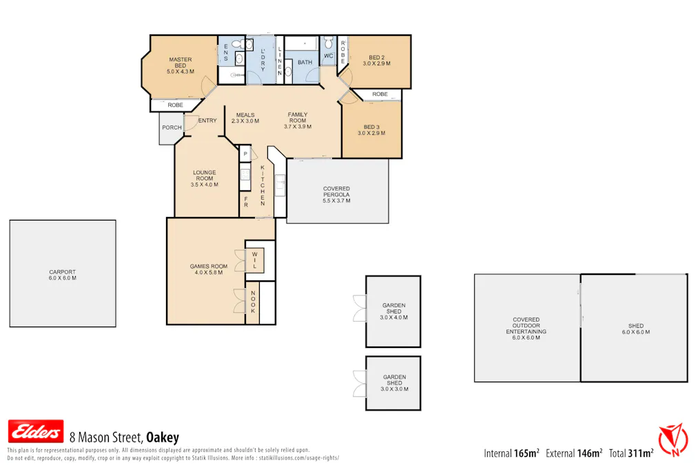 8 Mason Street, Oakey, QLD, 4401 - Floorplan 1