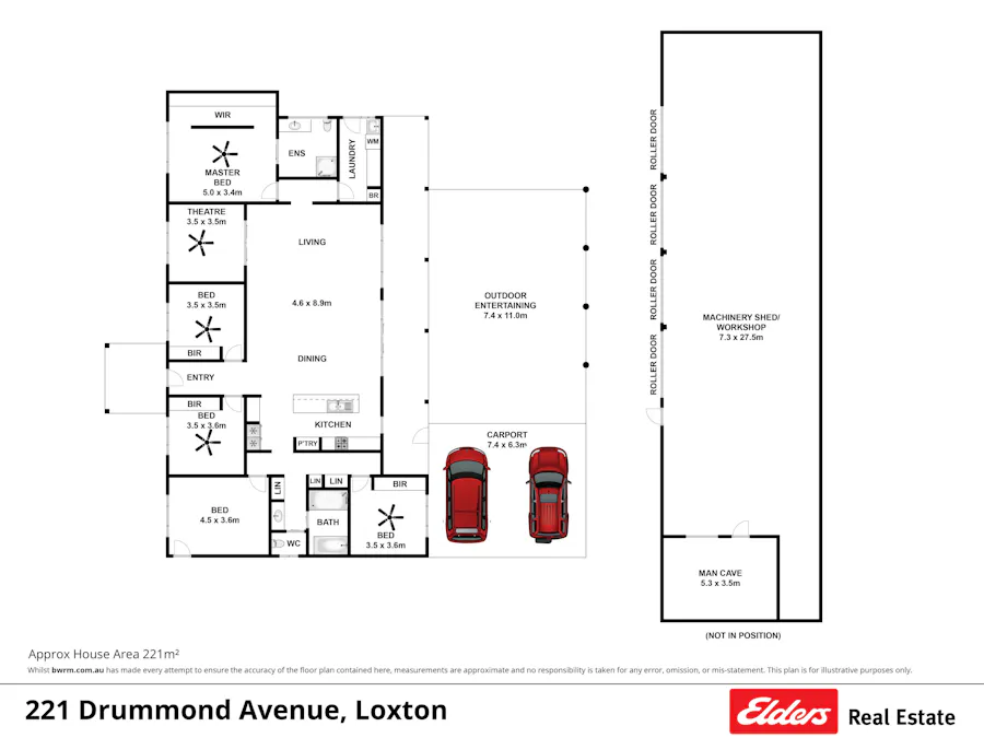 221 Drummond Avenue, Loxton, SA, 5333 - Floorplan 1