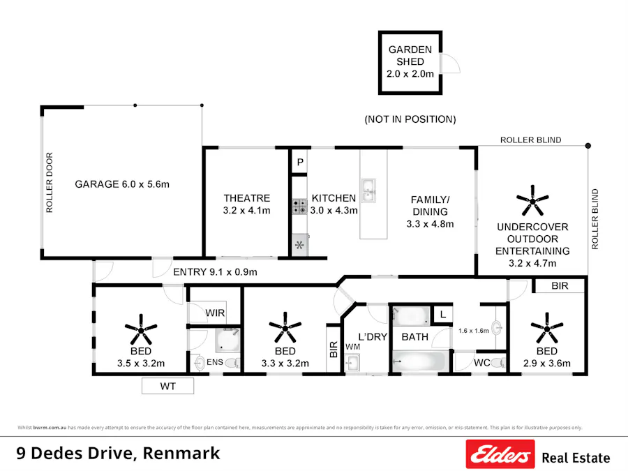9  Dedes Drive, Renmark, SA, 5341 - Floorplan 1