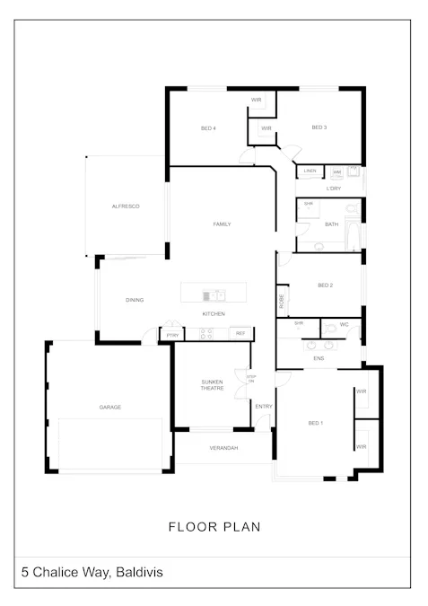 5 Chalice Way, Baldivis, WA, 6171 - Floorplan 1