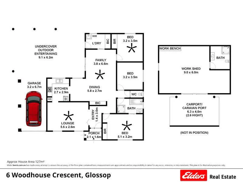 6 Woodhouse Crescent, Glossop, SA, 5344 - Floorplan 1
