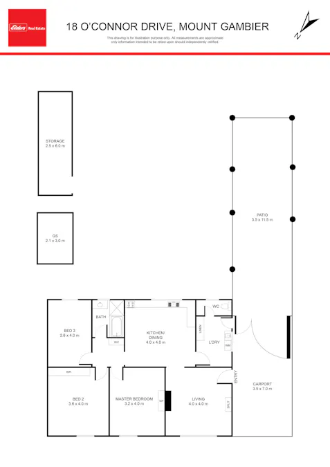 18 O'Connor Drive, Mount Gambier, SA, 5290 - Floorplan 1