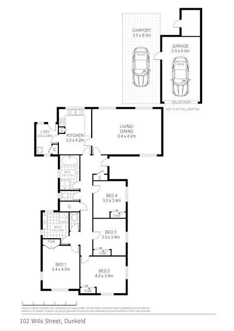 102 Wills Street, Dunkeld, VIC, 3294 - Floorplan 1