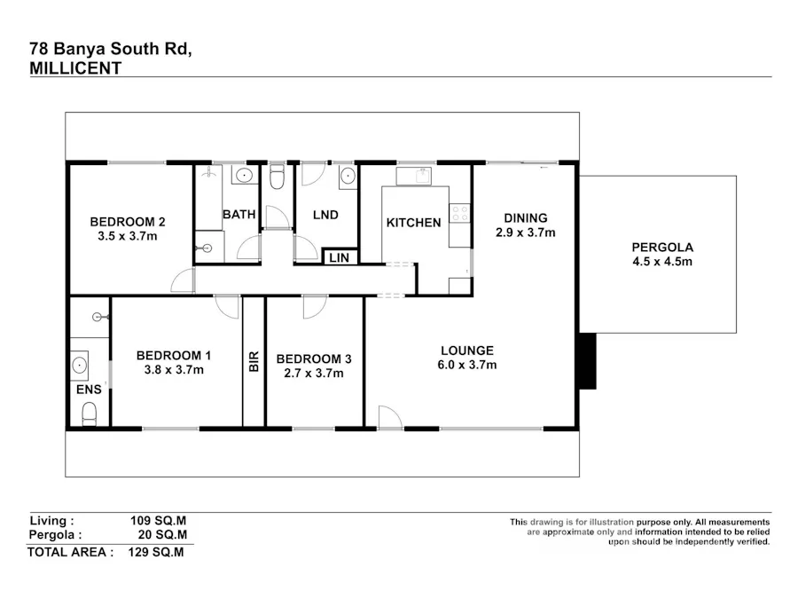 78 Banya South Road, Millicent, SA, 5280 - Floorplan 1