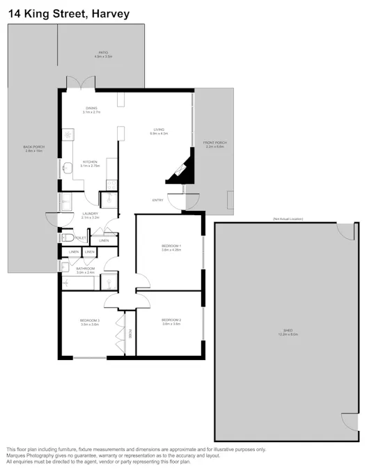 14 King Street, Harvey, WA, 6220 - Floorplan 1