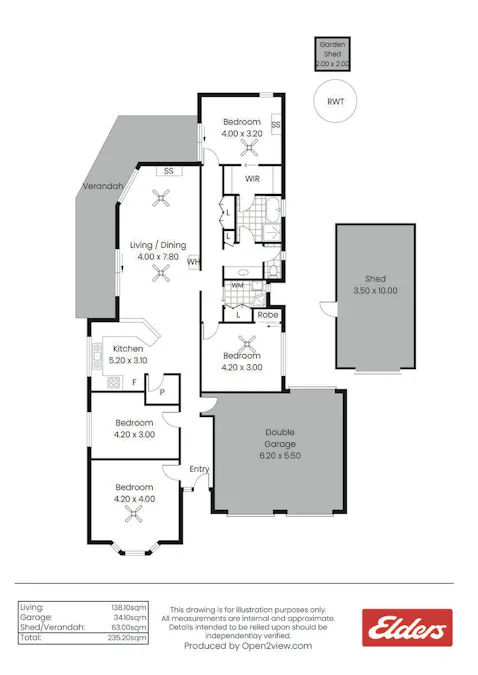 1 Trezise Way, Clare, SA, 5453 - Floorplan 1